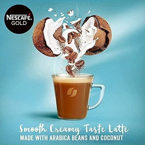 NESCAFÉ Gold Non-Dairy Coconut Latte, (6x15g) 90g - "Non-Dairy Coconut Latte - Tropical Gold Coffee Treat!"