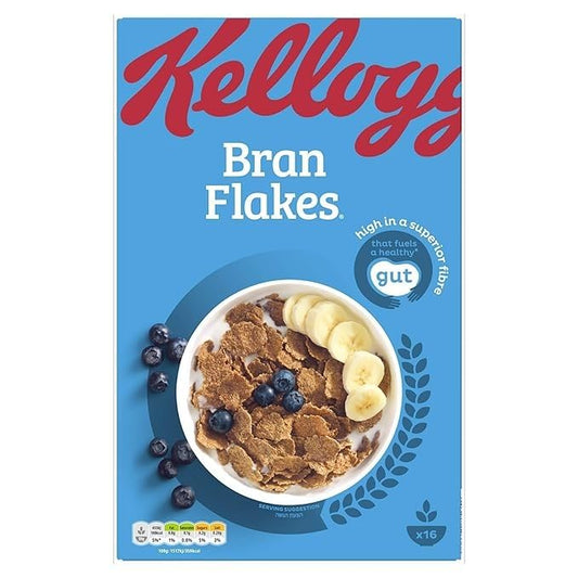 Kellogg's Bran Flakes - 500g of Superior Fibre Richness for a Healthy Start, High-Fiber Cereal Option for Digestive Wellness