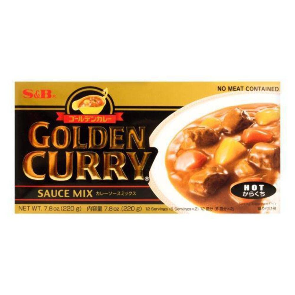 S&B Golden Curry Sauce Mix HOT, 220g