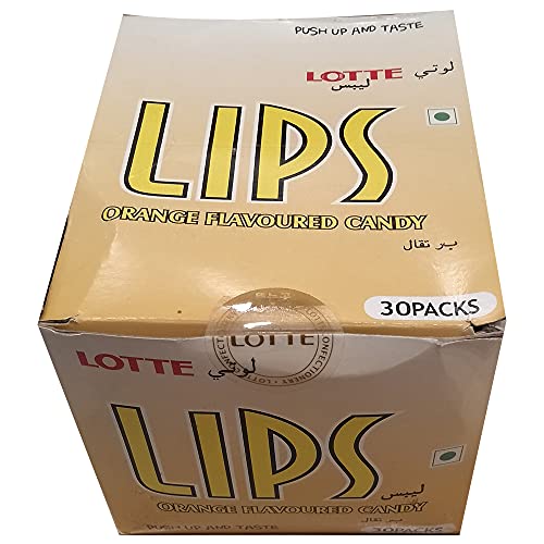 Lotte Lips, Orange Flavoured Candy, 420g - "Orange Candy Fun!"