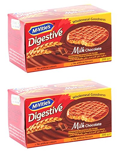 McVitie's Digestive Milk Chocolate Biscuit, 200g (Pack of 2) - "Milk Chocolate Digestives Pack!"