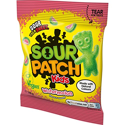 Sour Patch Kids Watermelon Flavour Sweets Chewy Candy, 140g