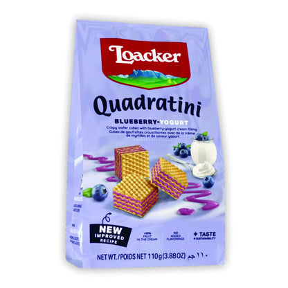 Loacker Quadratini Blueberry-Yoghurt 110g - Italy