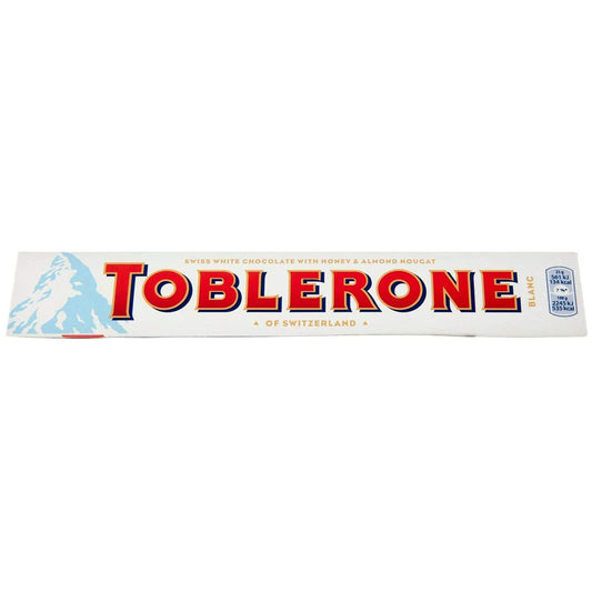 Toblerone White Chocolate with Honey and Almond Nougat Pouch, 100 g