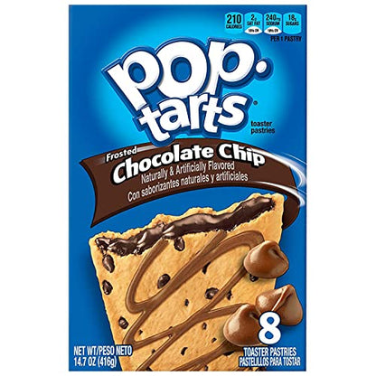 Pop Tarts Frosted Chocolate Chip Pack of 4 Pouch, 4 x 416 g - "Four-pack of chocolate chip!"