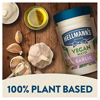 Hellmann's Vegan Mayonnaise Garlic, 270 g, Blue & White - Vegan garlic mayonnaise.