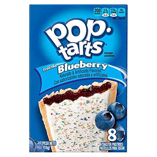 Pop Tarts Frosted Blueberry Pack of 2 Pouch, 2 x 416 g - "Double blueberry delight!"