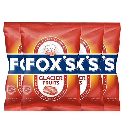 Fox's Glacier Fruit Pack of 4 Pouch, 4 x 195 g - Four pouches of assorted fruit sweets!