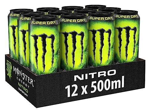 Monster Nitro Super Dry Energy Drink 500ml (Pack Of 12) - "Nitro Super Dry Rush!"