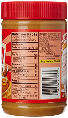 Skippy Roasted Honey Crunchy Peanut Butter, 462g