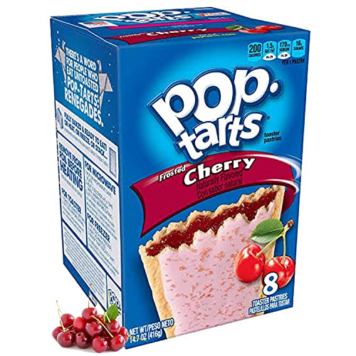 Pop Tarts Frosted Cherry Pack of 2 Pouch, 2 x 416 g - "Double cherry delight!"