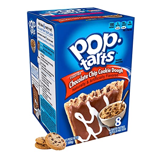 Pop Tarts Frosted Chocolate Chip Cookie Dough Pack of 2 Pouch, 2 x 400 g - "Cookie dough delight!"