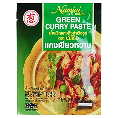 Namjai Green Curry Paste, 2 x 50 g - "Green Curry Duo Delight!"