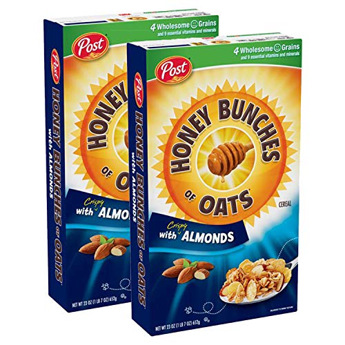 Post Honey Bunches of Oats with Crispy Almonds- 2 Pack, 2 x 411 g - Double the crispy almond delight!