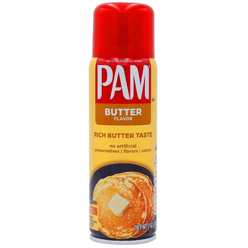 Pam Non Stick Cooking Butter Flavour Spray PET Bottle, 141 g - "Buttery non-stick ease!"