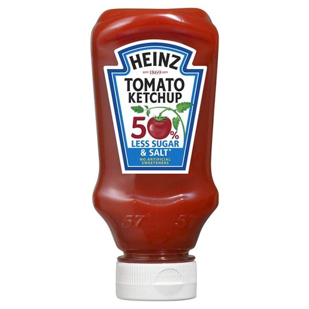 HEINZ Tomato Ketchup - Less Sugar & Salt, 235 g - Healthier tomato ketchup with reduced sugar and salt.