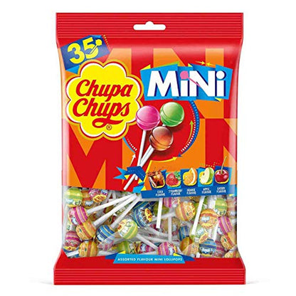 Chupa Chups Mini Assorted Chocolate Flavored Lollipops 35 Pieces 100 Gm - Mini chocolate lollipops