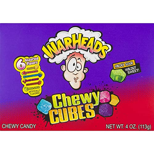 Warhead Mildly Sour Wildly Sweet Chewy Cubes Pouch, 113 g