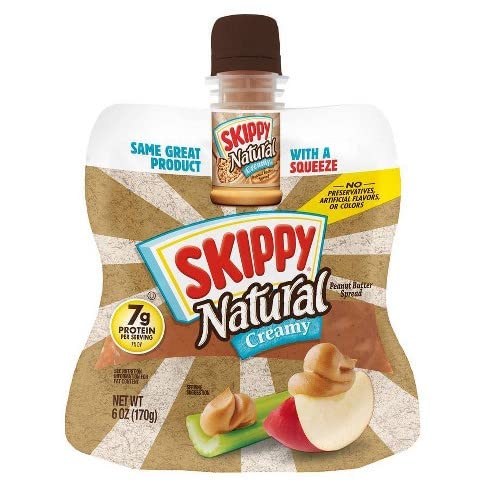 Skippy Peanut Butter Spread Natural Creamy With A Squeeze 170g