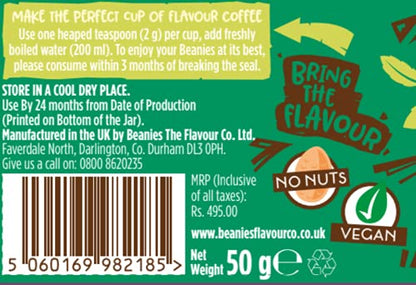 Beanies | Instant Flavoured Coffee | Mint Chocolate | Low Calorie, Sugar Free | 50 g | Pack of 1 - Cool mint, rich chocolate