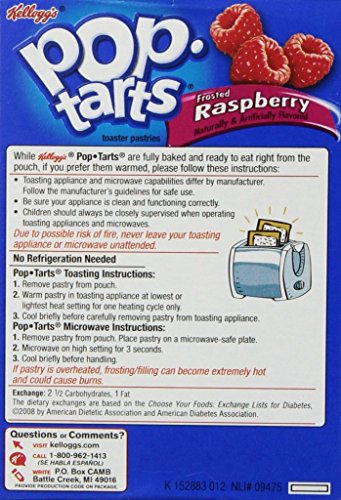 Kellogg's Pop Tarts, Frosted Raspberry, 416g (8pcs) - Refreshing raspberry flavor in Kellogg's Pop Tarts, Frosted Raspberry, 416g (8pcs).