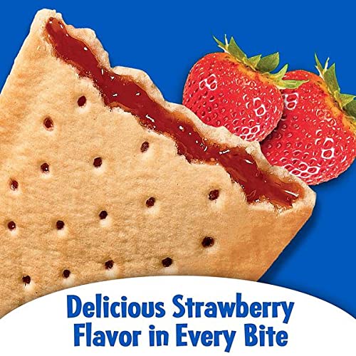 Pop Tarts Unfrosted Strawberry Pack of 4 Pouch, 4 x 416 g - "Four-pack of unfrosted strawberry!"