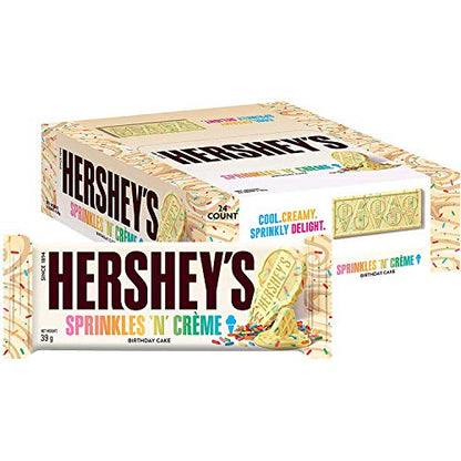 Hershey's Sprinkles 'N' Crème Chocolate, 24 x 936 g - Bulk pack of sprinkles and crème chocolate bars, 24 bars of 936g.