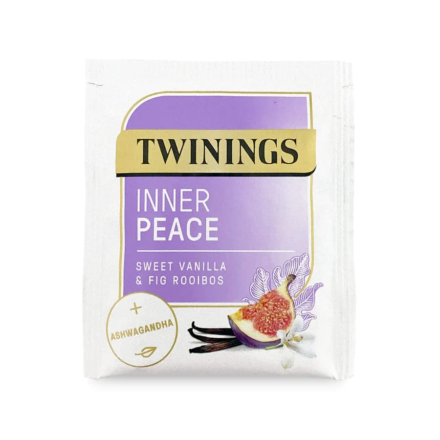 Inner Peace Sweet Fig and Rooibos Tea with Ashwaganda, 18 Tea Bags - Sweet fig and rooibos tea with ashwagandha, 18 tea bags for inner peace.