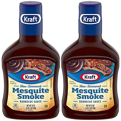 Kraft Slow-Simmered Mesquite Smoke Barbecue Sauce - 2 Pack, 2 x 510 g - "Mesquite Smoke Duo!"