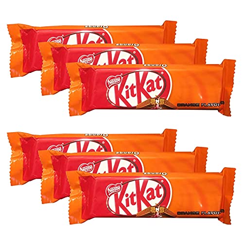 Nestle Kitkat Orange Flavoured 2 Finger 20.7g (Pack Of 6) - "KitKat Orange Flavoured - Pack of 6, 20.7g Each of Zesty Chocolate!"