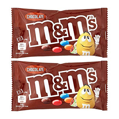 M & M MARS Chocolate- 2 Pack Pouch, 2 x 45 g - "Double Chocolate Delight!"