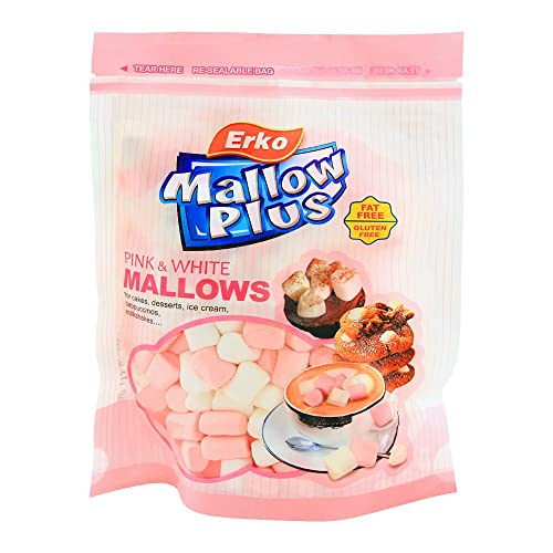 Erko Mallow Plus Fat Free Pink & White Mini Marshmallow (HALAL), 70g - Mini marshmallow magic!