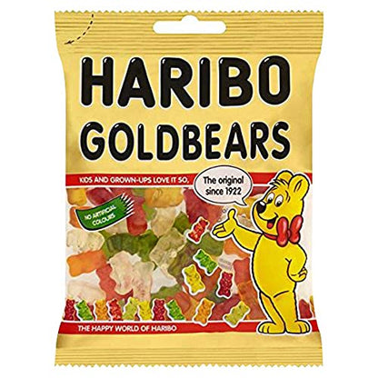 HARIBO Goldbears Share Size, 4.94 Oz / 140 G, 2 Pack, Fruit - Two packs of fruity gold-bear gummies.