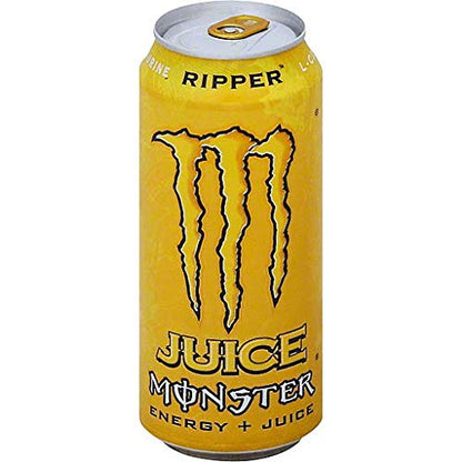 Monster Energy Ripper Juiced Drink , (Pack of 12 Cans X 500ml Each) - "Ripper Juice Surge!"