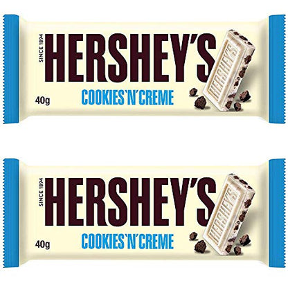 Hershey's Cookies 'N' Crème Chocolate, 2 x 40 g - Two 40g bars of Cookies 'N' Crème chocolate.