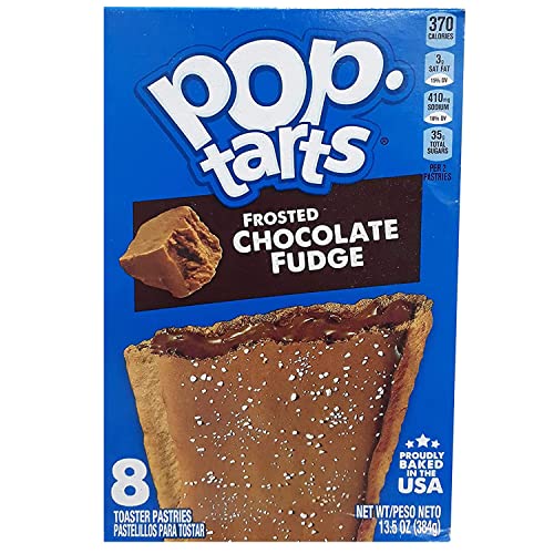 Pop Tarts Frosted Chocolate Fudge Pack of 2 Pouch, 2 x 416 g - "Double the fudgy goodness!"