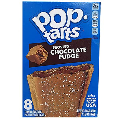 Pop Tarts Frosted Chocolate Fudge Pack of 2 Pouch, 2 x 416 g - "Double the fudgy goodness!"