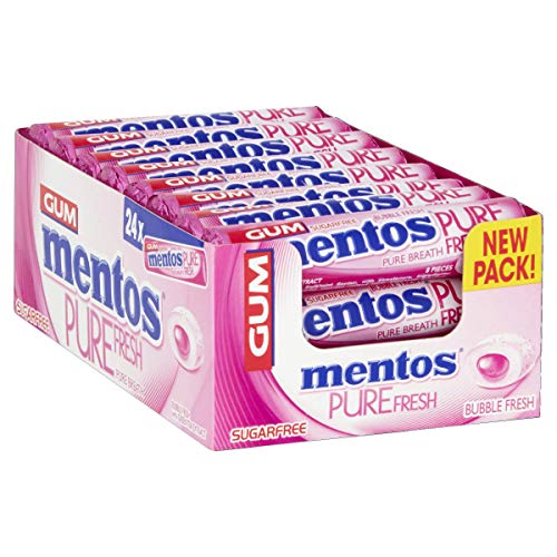 Mentos Sugarfree Pure Fresh, Bubble Fresh, 24 x 15.5 g - "Bubble Freshness!"