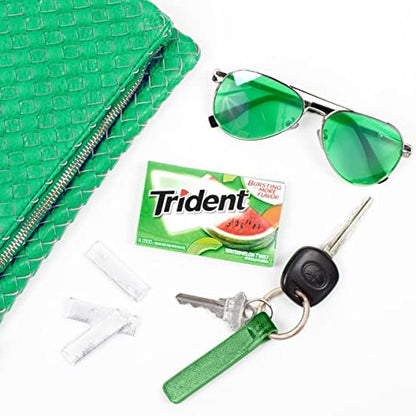 Trident Sugar-Free Chewing Gum - Watermelon Twist, 14 Sticks, 26g - Juicy Burst of Refreshment!