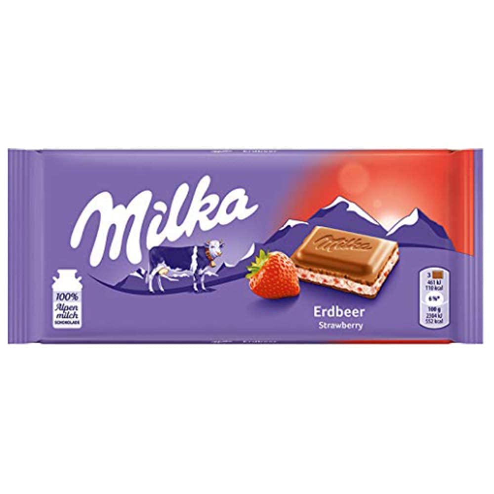 Milka Strawberry Yogurt Chocolate, 2 X 100 Gm - "Double Strawberry Delight!"