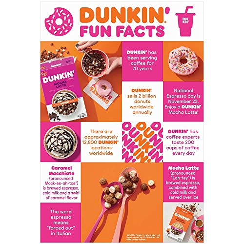 Post Dunkin Mocha Latte Breakfast Cereal, 11 Ounce (pack of 2) - Double the mocha latte crunch!