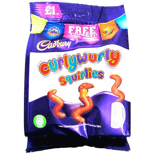 Cadbury Curlywurly Milk Chocolate with Caramel Packet, 95g - Curly caramel delight