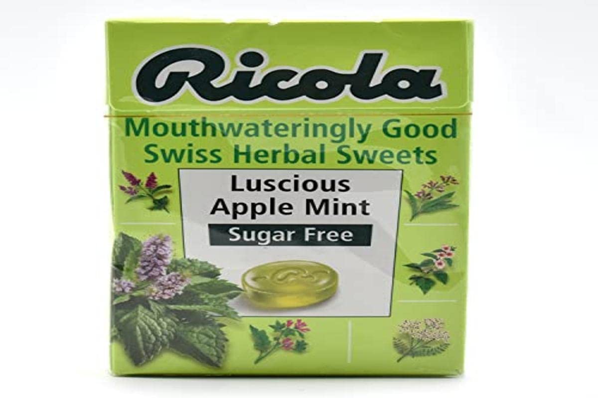 Ricola Luscious Apple Mint Sugar Free Candy, 1.59 oz â„® 45 g - Apple Minty Delight!