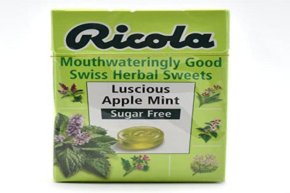 Ricola Luscious Apple Mint Sugar Free Candy, 1.59 oz â„® 45 g - Apple Minty Delight!