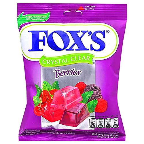 Fox's Crystal Clear Berries Candy, 3.17 oz / 90 g, 3 Pack - Triple berry candy pack!