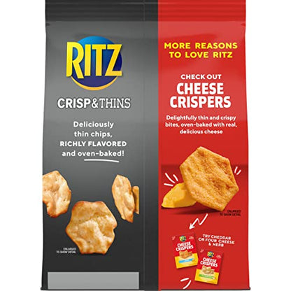 RITZ Crisp And Thins Cheddar Chips, 7.1 Oz 201g - Cheddar Ritz Crisps!