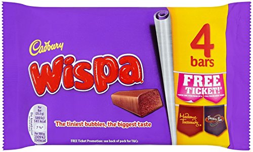 Cadbury Wispa Chocolate Bar 4 Pack, 102g - Wispa pack bliss