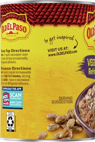 Old El Paso Vegetarian Refried Beans, 453 g - "Hearty vegetarian beans!"