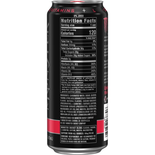 Monster Reserve Watermelon, Red, Carbonated Energy Drink 500ml (Pack Of 12) - "Watermelon Reserve Fun!"