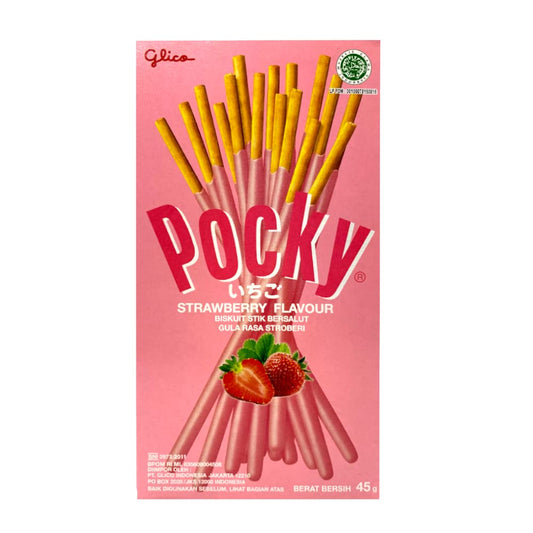 Pocky Strawberry Cream Covered Biscuit Sticks Chocolate, 45 Gram - "Strawberry cream delight!"